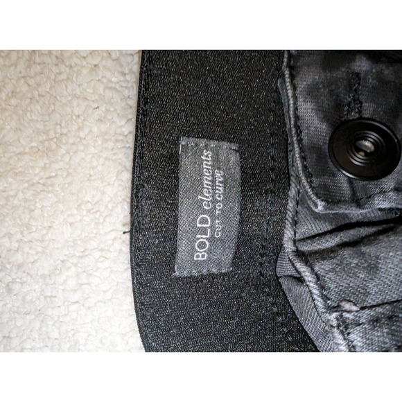 Bold Elements Womens Cut To Curve Skinny Jeans Gray Leopard Print Stretch 00 - Picture 3 of 3